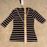 Veronica Beard ‎ Shailee Henley Top Striped Long Sleeve Ribbed Knit XS NEW Photo 12