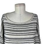 Eileen Fisher Striped Sweater Flared Sleeve Cream Gray Size Large Photo 1