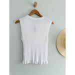 J.Crew  | NWT Ruffle-trim shell tank top premium ultra-fine cotton White | Sz M Photo 7