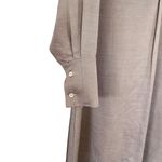COS Beige Wool Blend Oversized Collar Long Sleeve Midi Shirt Dress Size 8 Photo 4