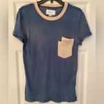 Current/Elliott Current Elliott Double Pocketed Women’s Blue Cotton Short Sleeve Tee Size XS Photo 3