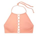 PINK - Victoria's Secret  Pink Strappy High Neck Halter Bikini Top (M) Photo 2