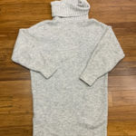 EXPRESS  Turtleneck‎ Sweater womens Small Gray Long Sleeve Knit Tunic Oversize Photo 0
