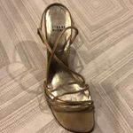 Stuart Weitzman Gold Strap Slingback Formal Heels Photo 7