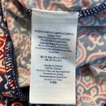 CHAPS  large skirt women’s knee length ruffle hem geometric print red white blue Photo 4