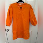 Maude Vivante Orange Thea Cotton Poplin Dress Size Large Photo 2