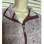 Kyodan Outdoor maroon white heathered 1/4 zip fleece M Mint condition Pocket Photo 2