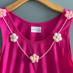 The Crochet Chick Floral Tank Top White Size L Photo 1