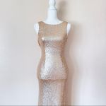 Lulus Slink and Wink Rose Gold Sequin Maxi Sleeveless Dress Pink Size XS Photo 1