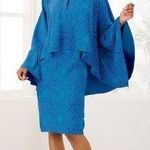 Ashro Women’s 2 pc. Juno Cape Jacket Dress in blue size 18W Photo 0