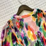 Esprit NWOT  Collection Patterned Pleated Mini Dress Multicolor Sz 8 Long sleeve Photo 12