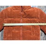 7 For All Mankind  XS‎ Corduroy Puffer Jacket Crop Full Zip High Neck Rust Orange Photo 2