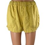 Banana Republic  Womens Yellow Linen Pull On Elastic Mid Rise Mini Shorts Size XS Photo 0