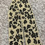 Heavy Fully Beaded Cheetah Printed Belt with Beaded Tassels Black Photo 2