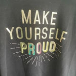 Torrid MAKE YOURSELF PROUD BLACK CUPRO ACTIVE SWEATSHIRT Size 3 EUC! Photo 2