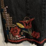 Miami embroidered hippy oversized denim jacket with raw hem Photo 3