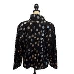 Damee Mest Floral Rosette Sequins 2pc Jacket Blouse Black Silver Size 1XL Formal Photo 2