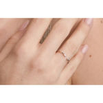 Boutique Dainty 14k Gold Filled‎ Baguette Solitaire Diamond Simulant Ring Photo 12