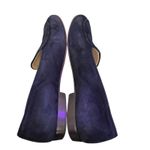 Cole Haan  Blue Suede Leather Embroidered Loafers Size 6‎ B Preppy Quiet Luxury Photo 6