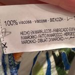 Bershka  Blue Colorful Floral Mini Collared‎ Button Down Dress Sz Small Photo 4