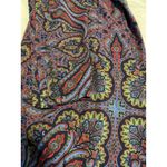 Womens Paisley Print Long Sleeve Collared Button Front Midi Dress Size Small Purple Photo 7