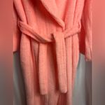 Vintage 1970’s Evelyn Pearson Long Robe Pink Belt Faux Fur Chevron Tie Size M Size M Photo 9