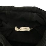 T Alexander Wang Black Leather Trim Mock Neck Pullover Hoodie Sweatshirt M Size M Photo 11