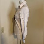 LISSEO Long Sleeve Button Down Shirt Beige White Striped Made in Japan Women's S Multiple Photo 2