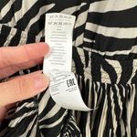 Michael Kors Zebra Print Midi Dress V-Neck Flutter Sleeve M Tired Ruffle Boho Photo 9