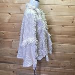 MISA Los Angeles  Cotton Linen Open Cardigan Fringe Shag Sweater Size Small Photo 6