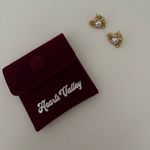 Hearts Valley Pearl and Gold Studded Heart Earrings Photo 2