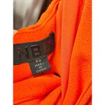 NBD  Kayla High Waisted Surplice Front A-Line Midi Skirt Red Orange Women's XS Photo 4