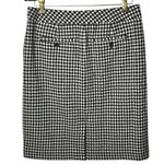 Eddie Bauer NEW Eddie Baeur Ivory Black Check Wool Blend Holiday Skirt Cozy Capsule Chic 6 Photo 4