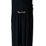 Torrid Women's 1 Black Sleeveless V Neck Gold Trim Classic Dressy Jumpsuit NWT Photo 0