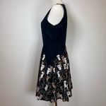 L.A.Soul Sleeveless Fit & Flare Dress Multicolor Cat Pattern Women’s Size Small Blue Photo 4