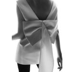 ZARA  Short waistcoat dress with lapel collar with voluminous back bow  NEW Photo 3