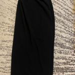 Nordstrom HOUSE OF CB Serai Feather Trim Stretch Crepe Cocktail Dress in Black size S Photo 4