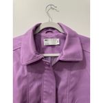ASOS DESIGN faux leather bomber jacket in purple Size 8 Photo 4