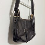 The Sak Y2K Chocolate Brown Leather Shoulder Bag 2000s VTG Fall Faux Photo 2