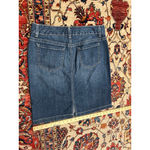 Womens L.L. Bean Blue Classic Denim Stretch Minimalist Fall Skirt Size 8 R Photo 6
