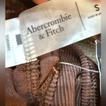 Abercrombie & Fitch  Brown Ribbed Ruffle Strap Bralette or Bikini Top NEW Sz S Photo 2