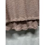 Free People Women Sz S Weekend Snuggle Beige Mock Neck Top Stretch Distressed Photo 4