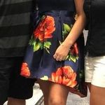 Floral Dress Blue Size 4 Photo 4