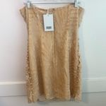 Sabo Skirt NWT Sabo Luxe Tan Sahana Drape Mini Dress Photo 5