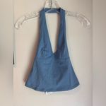 Free People  Intimately Blue Halter Neck Women's Top Photo 2