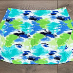 IBKUL Matilda Watercolor Golf Skirt Skort Turquoise Blue Green Size Large Photo 0