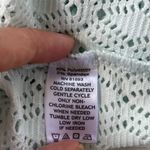 Denim & Co Diecut Shrug Womens Top Sz S Coquette Pastel Cottage Tie Ballet Boho Green Photo 8