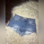Free People distressed button fly denim shorts sz 27 Photo 2