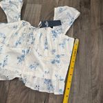 Hollister coquette cottagecore puff sleeve floral pointelle lace top Photo 2