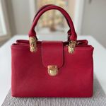 DASEIN Red Statement Handbag Purse Shoulder Bag with Bright Gold Brass Hardware Photo 12